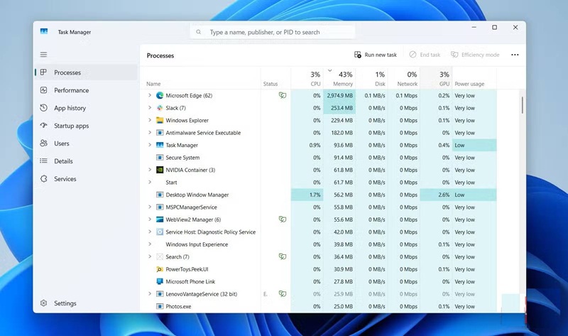 Tắt các ứng dụng chạy ngầm không cần thiết để giải phóng bộ nhớ RAM, giảm thiểu tình trạng giật lag đột ngột.